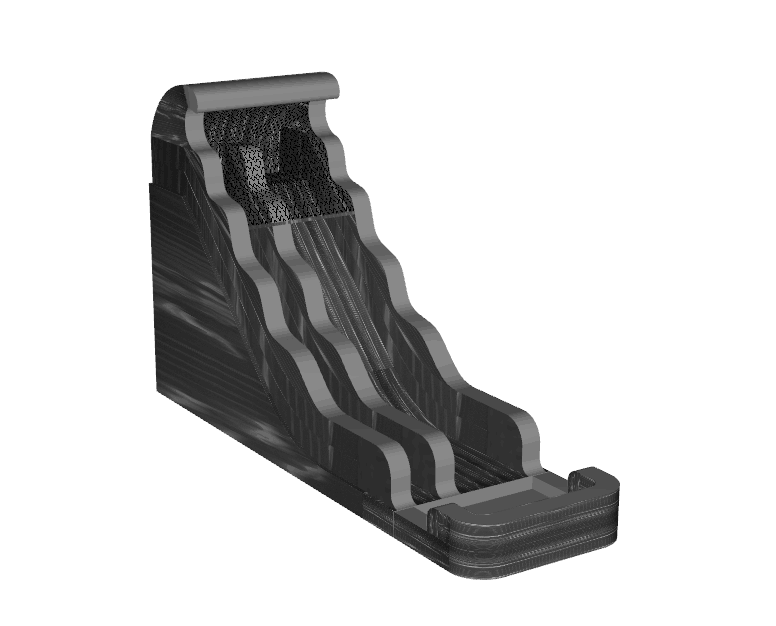 22' Tsunami Grey Marble Water Slide with Wings Removable Pool, Grey Marble Slide Sheet, Grey Pool Liner