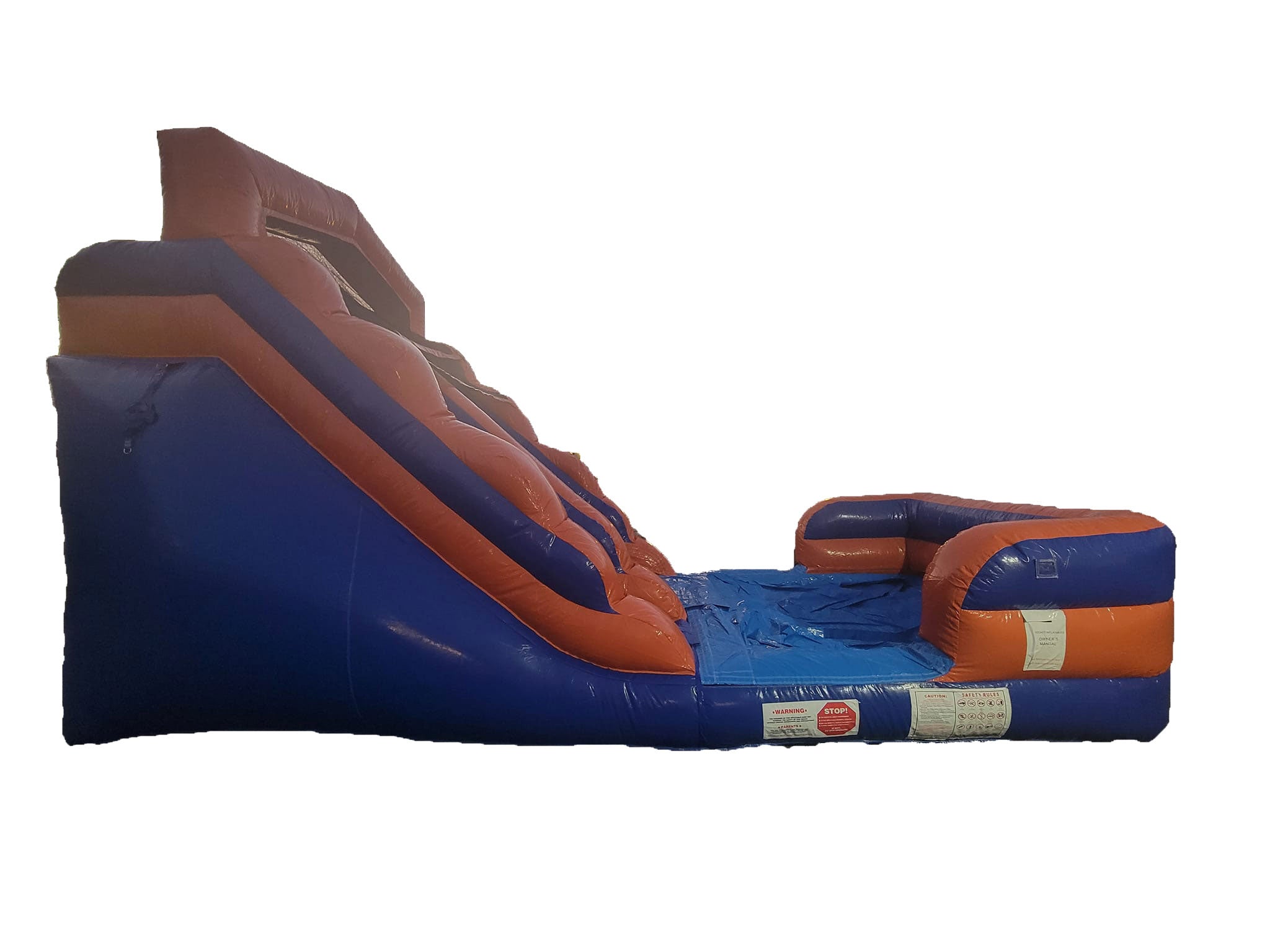 Classic Orange Wet/Dry Slide – Single Lane Inflatable Water Slide with Pool