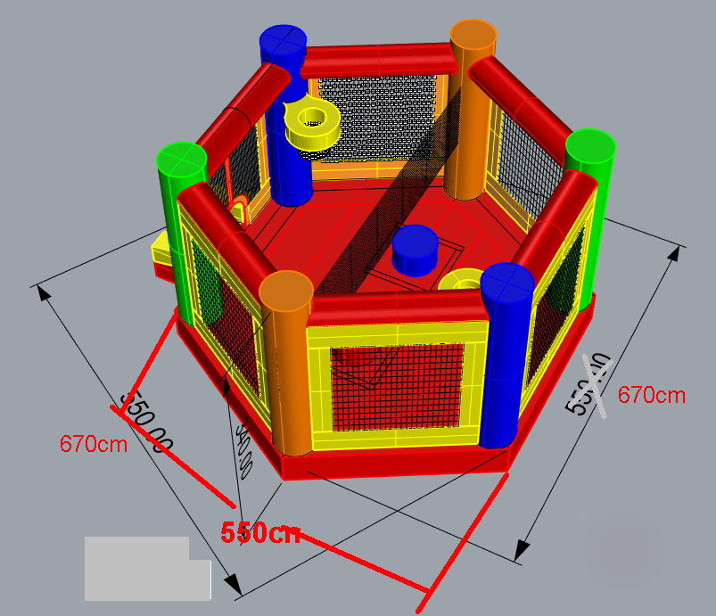 Octodome 18' Basketball, Volleyball, Joust, Boxing  Sports Accessories Sold Separately.