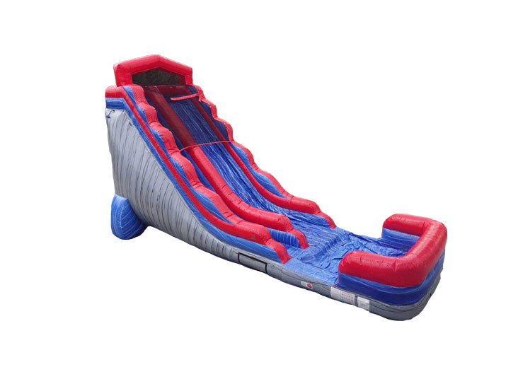 20' Water Slide - Red & Blue Marble Removable Pool
