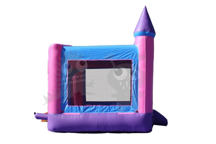 Pink/Purple Bounce House Modular Castle with Hoop