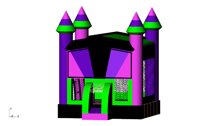 Castle - Green/Pink/Purple/Black