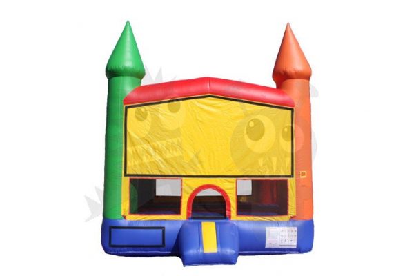 Red/Yellow/Blue/Green Bounce House Castle with Hoop