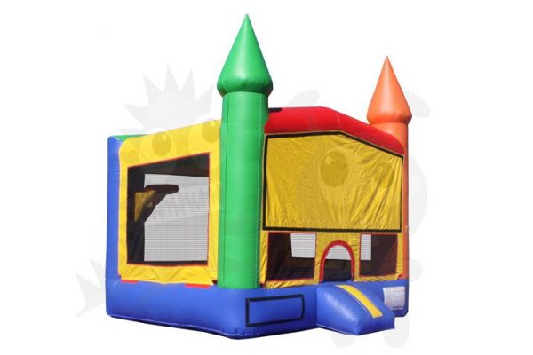 Red/Yellow/Blue/Green Bounce House Castle with Hoop