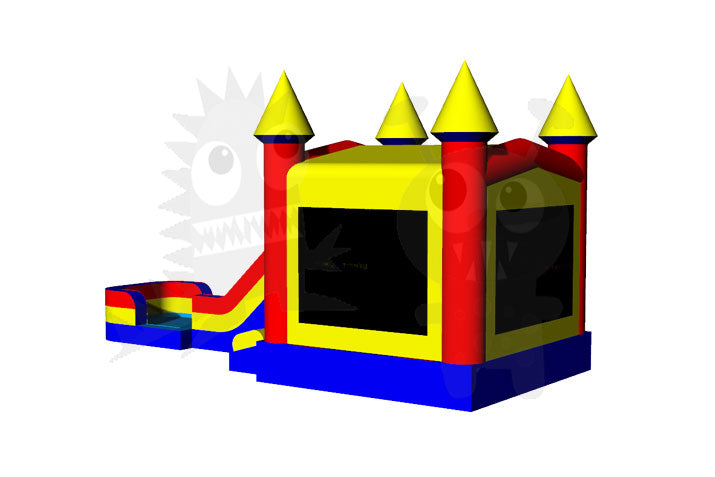 Blue & Red Combo 4 in 1 with Wet/Dry Water Slide Removable Pool