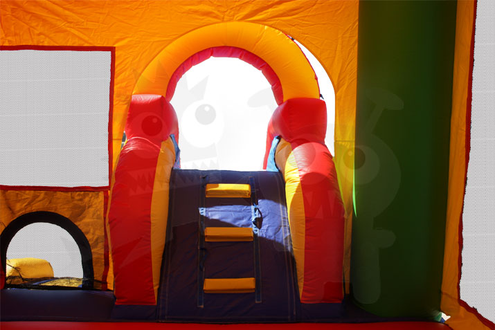 Blue & Red Combo 4 in 1 with Wet/Dry Water Slide Removable Pool