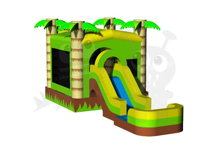 Palm Tree Combo 4 in 1 with Wet/Dry Slide Removable Pool