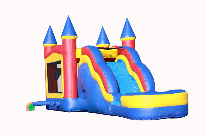 Castle 5in1 Wave Wet Dry Slide - Red/Blue/Yellow