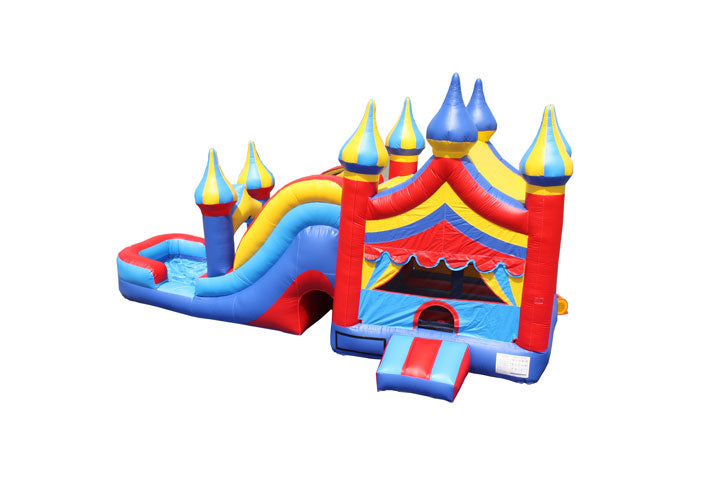 Big Top Carnival 5in1 Wave Wet Dry Slide - Red/Blue/Yellow