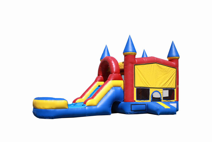 Module Castle - 5in1 Straight Wet Dry Slide - Red/Blue/Yellow