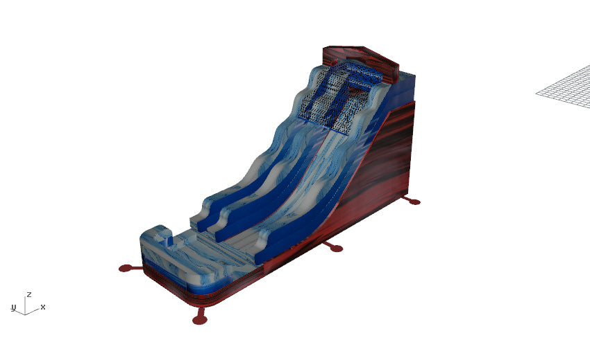 20' Water/Dry Water Slide  Removable Pool