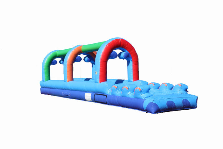 36' Slip Slide & Dip with Pool - Single Lane - Multi Color - Square Pool