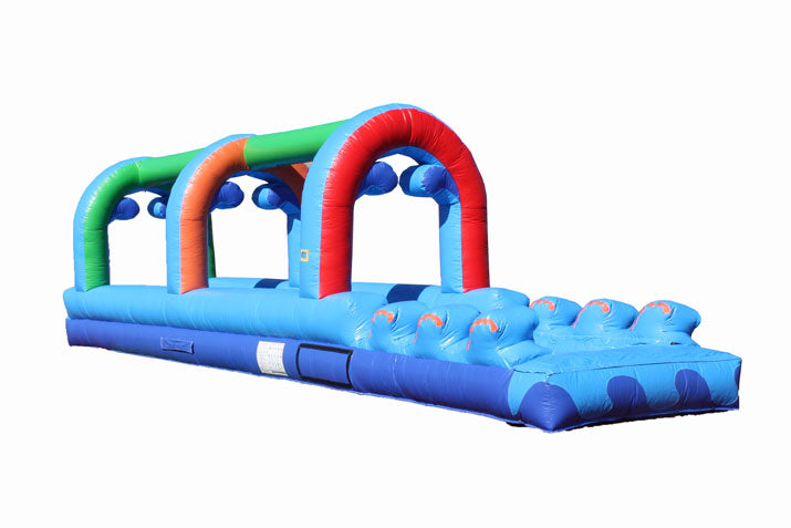 36' Slip Slide & Dip with Pool - Single Lane - Multi Color - Square Pool