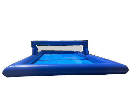 38' x 18' Volley Ball Pool with Heat Sealed Frame Net 684sqft Dark Blue Rails/Light Blue Bottom