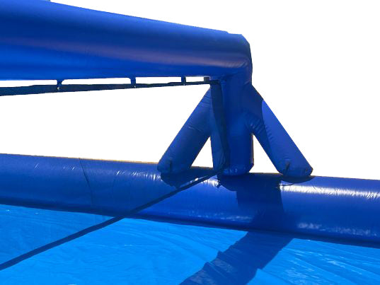 38' x 18' Volley Ball Pool with Heat Sealed Frame Net 684sqft Dark Blue Rails/Light Blue Bottom